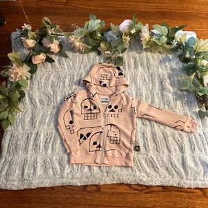 Nununu toddler girl zip up sweater jacket size 12-18 months